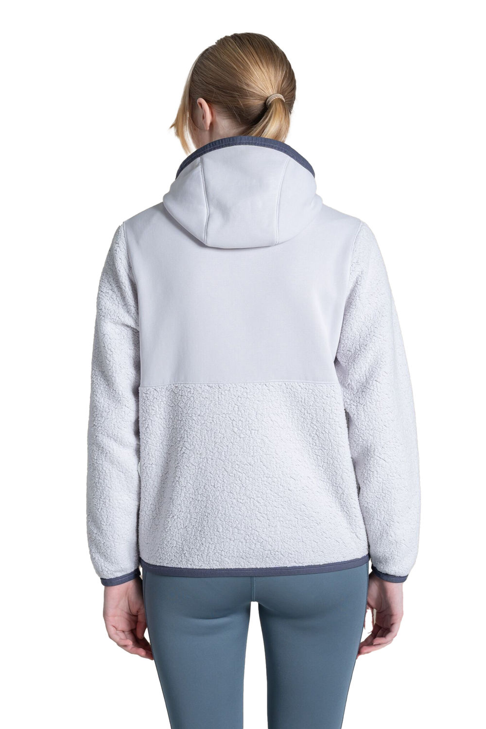 Light Grey Telesto Fleece Hooded Jacket, Image 2 of 4