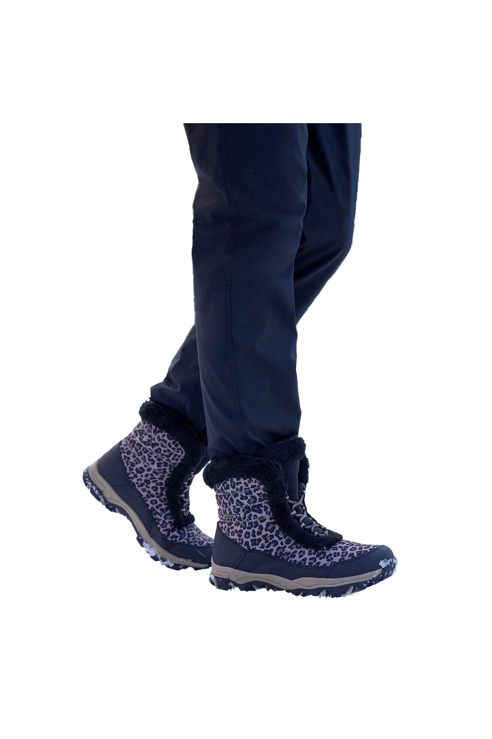 Black Ohio Leopard Print Thermal Snow Boots, Image 6 of 6