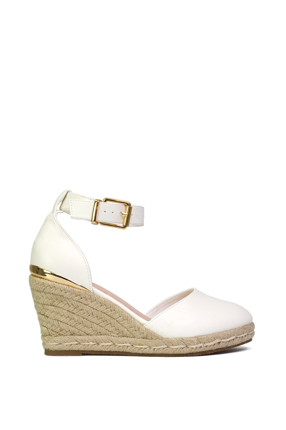 Black 'Forest' Closed Toe Espadrille Wedge Heel Sandals