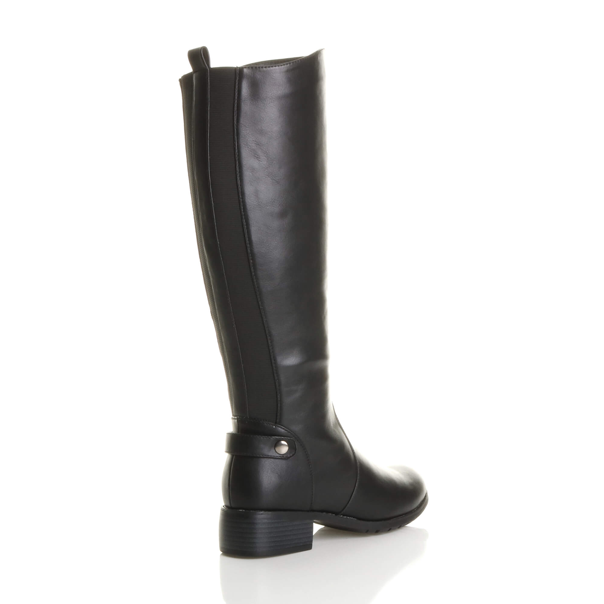 Black AJVANI Black Calf Riding Boots, Image 4 of 6