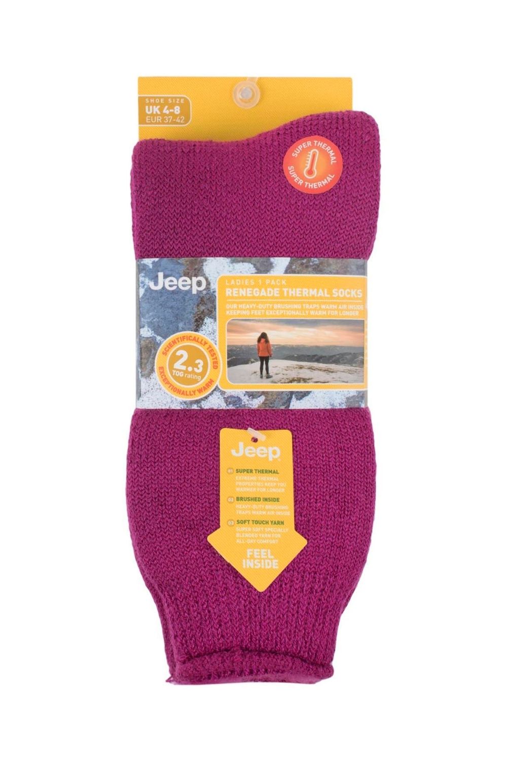 Pink Luxury Breathable Thermal Boot Sock - 1 Pack, Image 2 of 3
