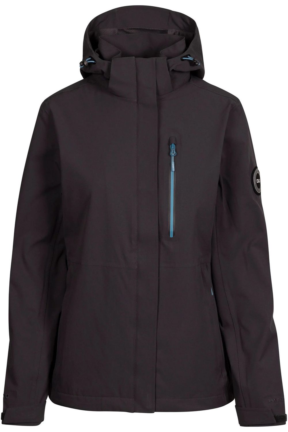 Dark Grey Trespass Dark Grey Katya DLX Waterproof Jacket, Image 1 of 4