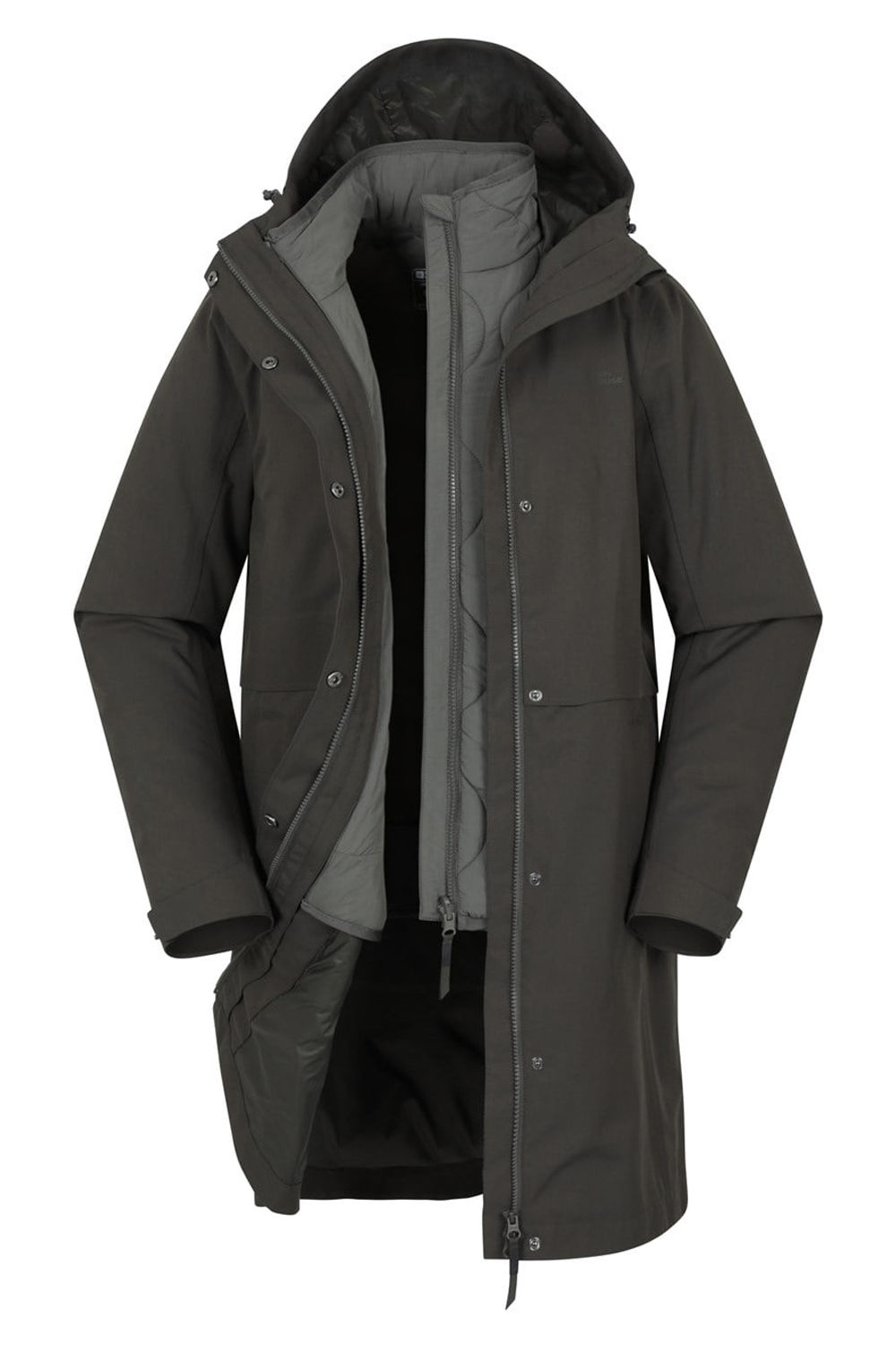 Khaki Luna 3 in 1 Long Waterproof Jacket, Image 5 of 6