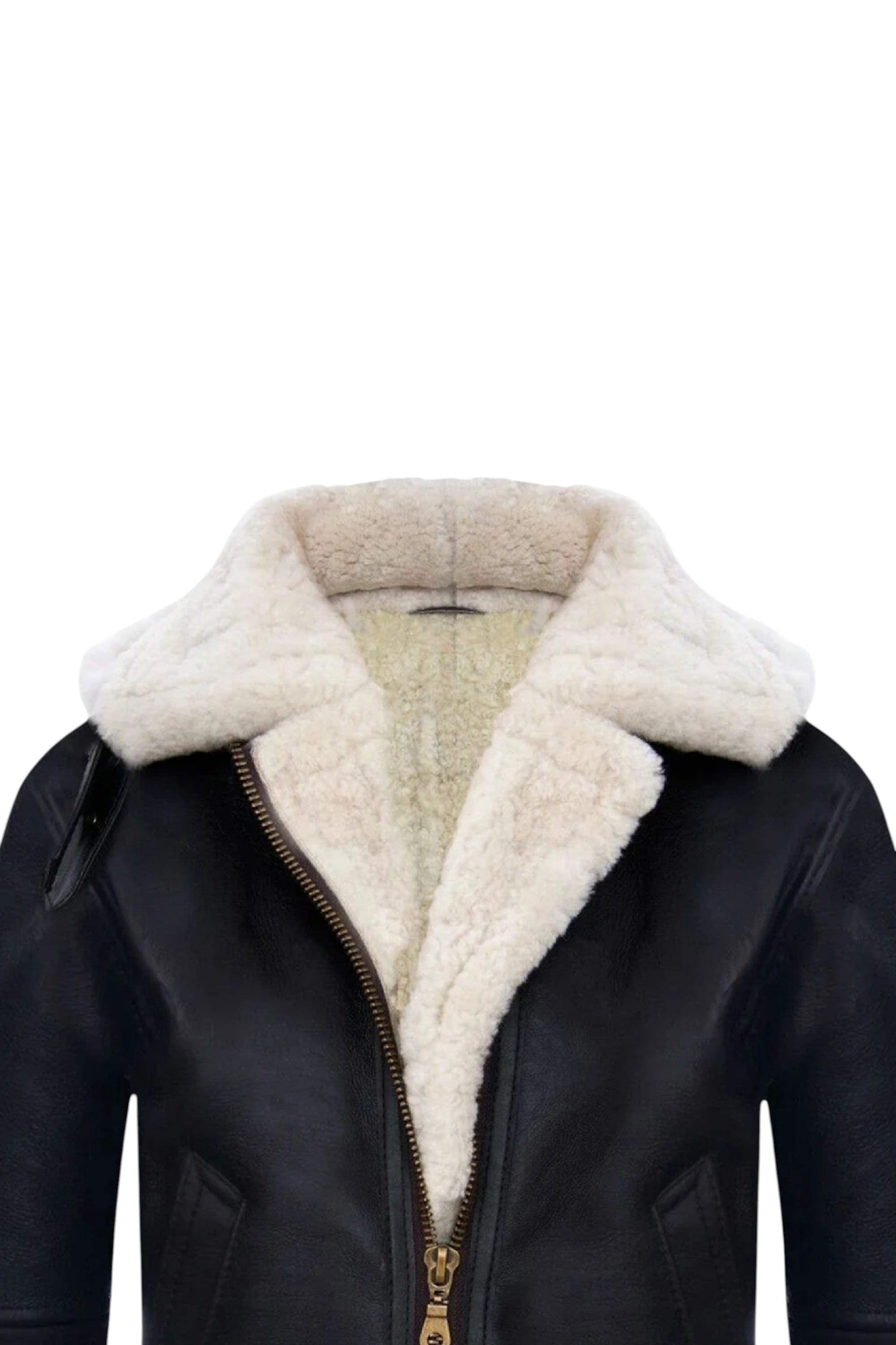 Biscuit Hooded Sheepskin Flying Leather Jacket, Image 7 of 8