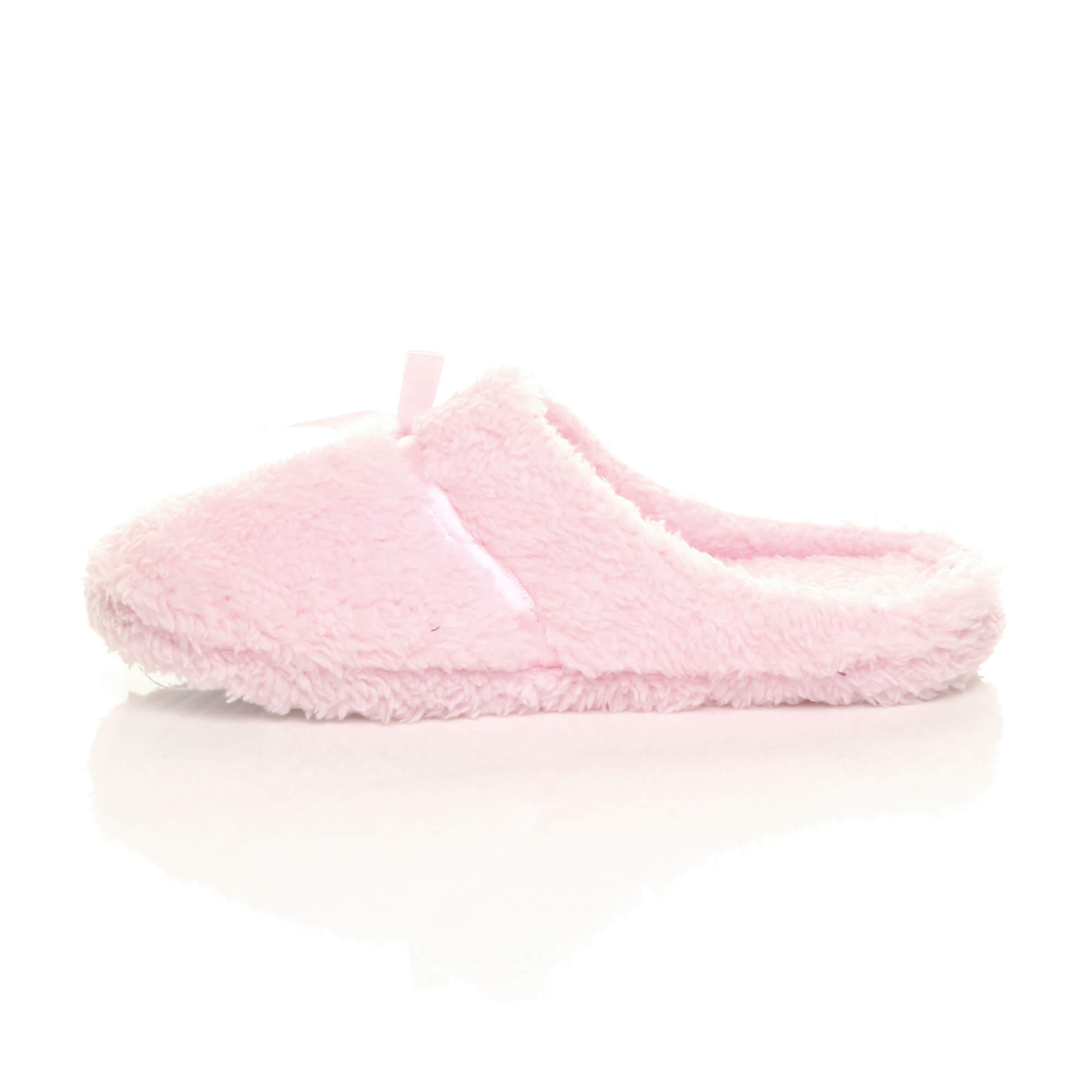 Light Pink Fleece Mules Slippers, Image 2 of 5