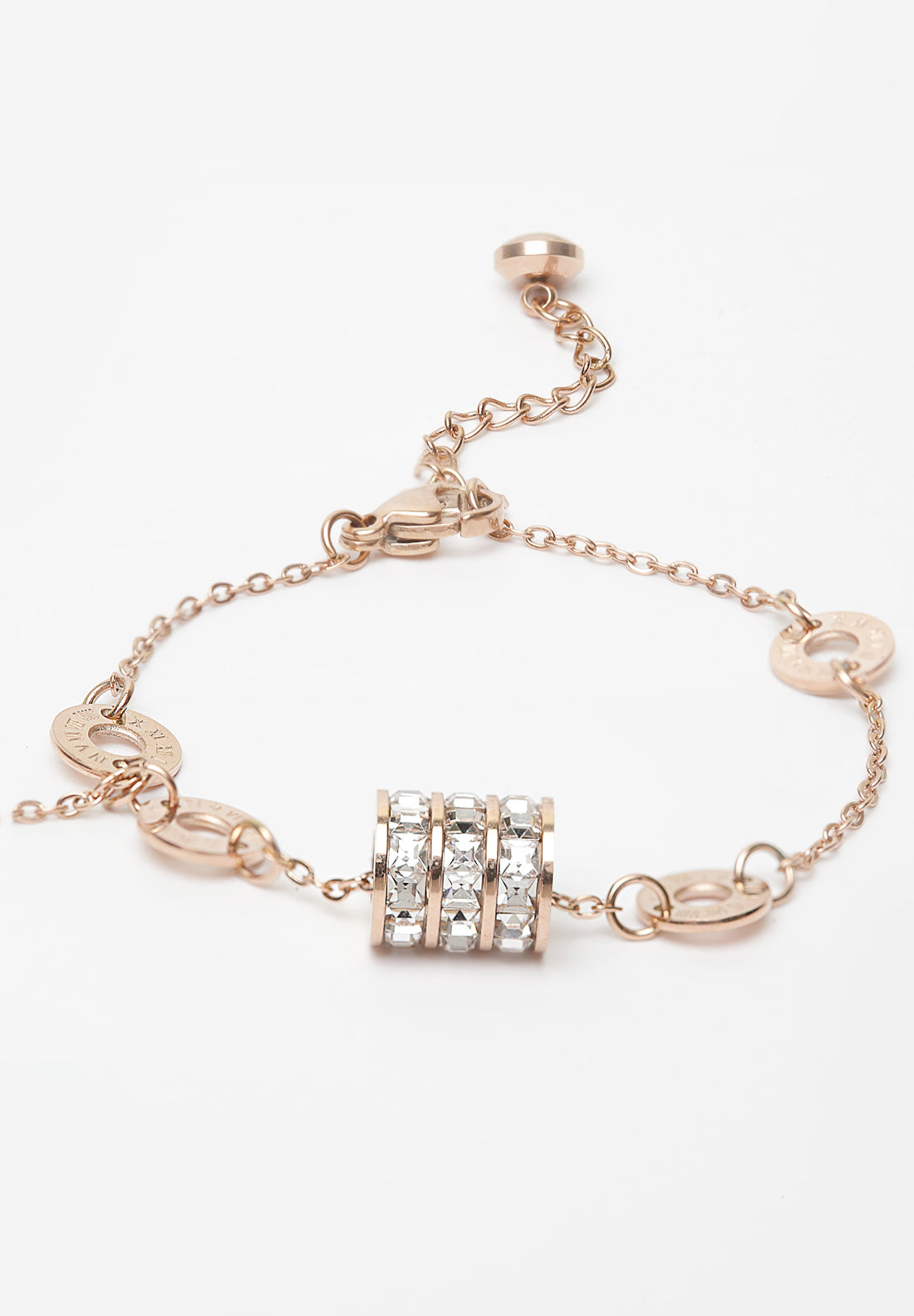 Metallic Gold Plated Crystal Bracelet