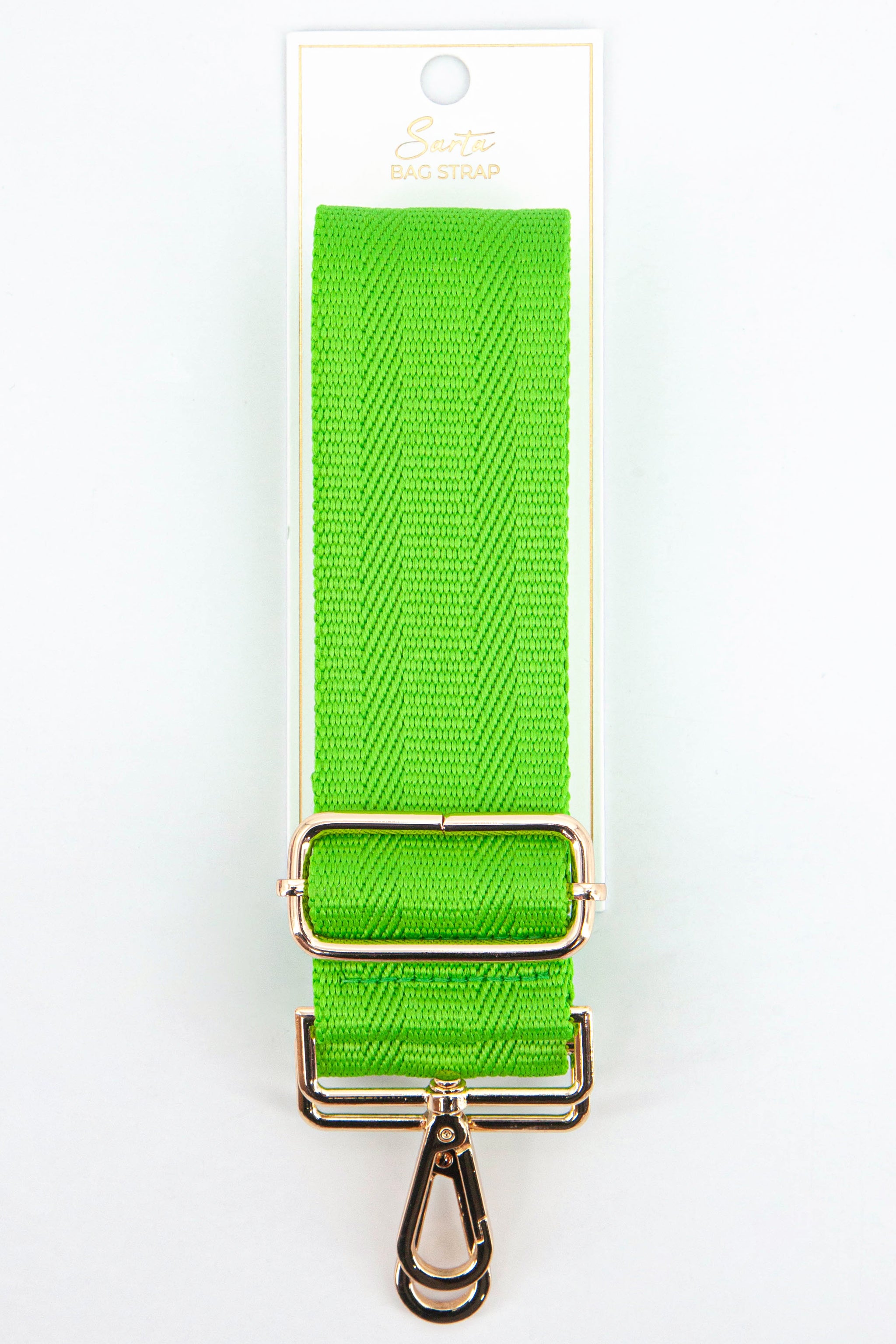 Lime Sarta Lime Plain Woven Wide Bag Strap, Image 4 of 4