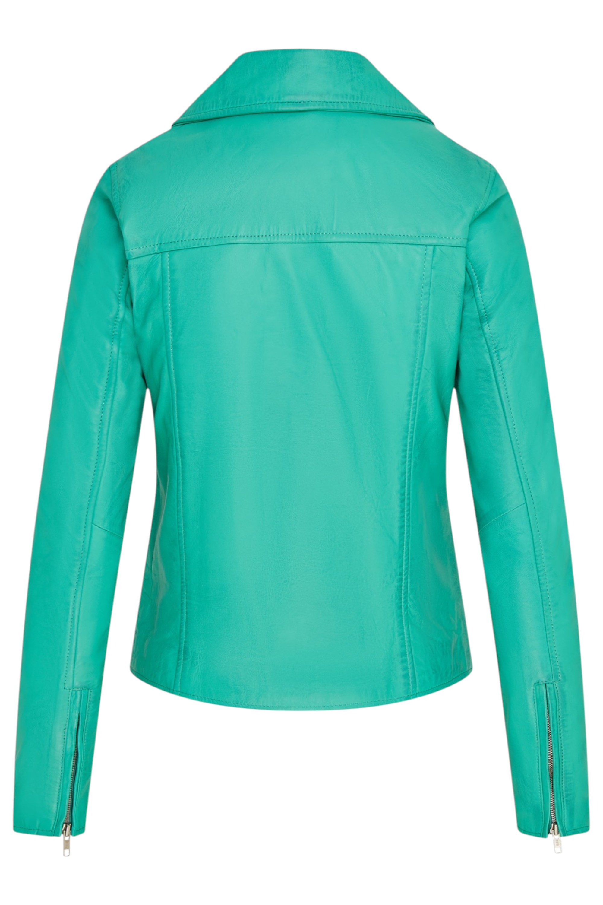 Aqua Classic Brando Biker Leather Jacket, Image 5 of 8