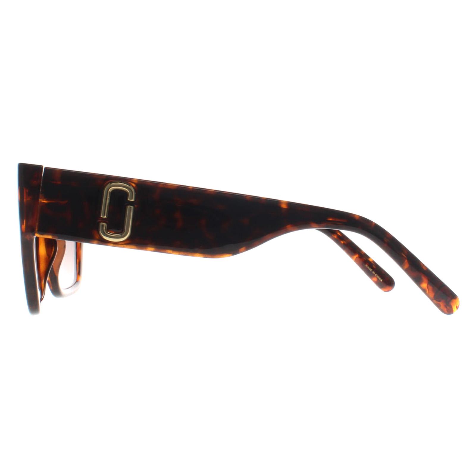 Brown Marc Jacobs Brown Square Tortoise Dark Brown Gradient MARC 646/S Sunglasses, Image 3 of 4