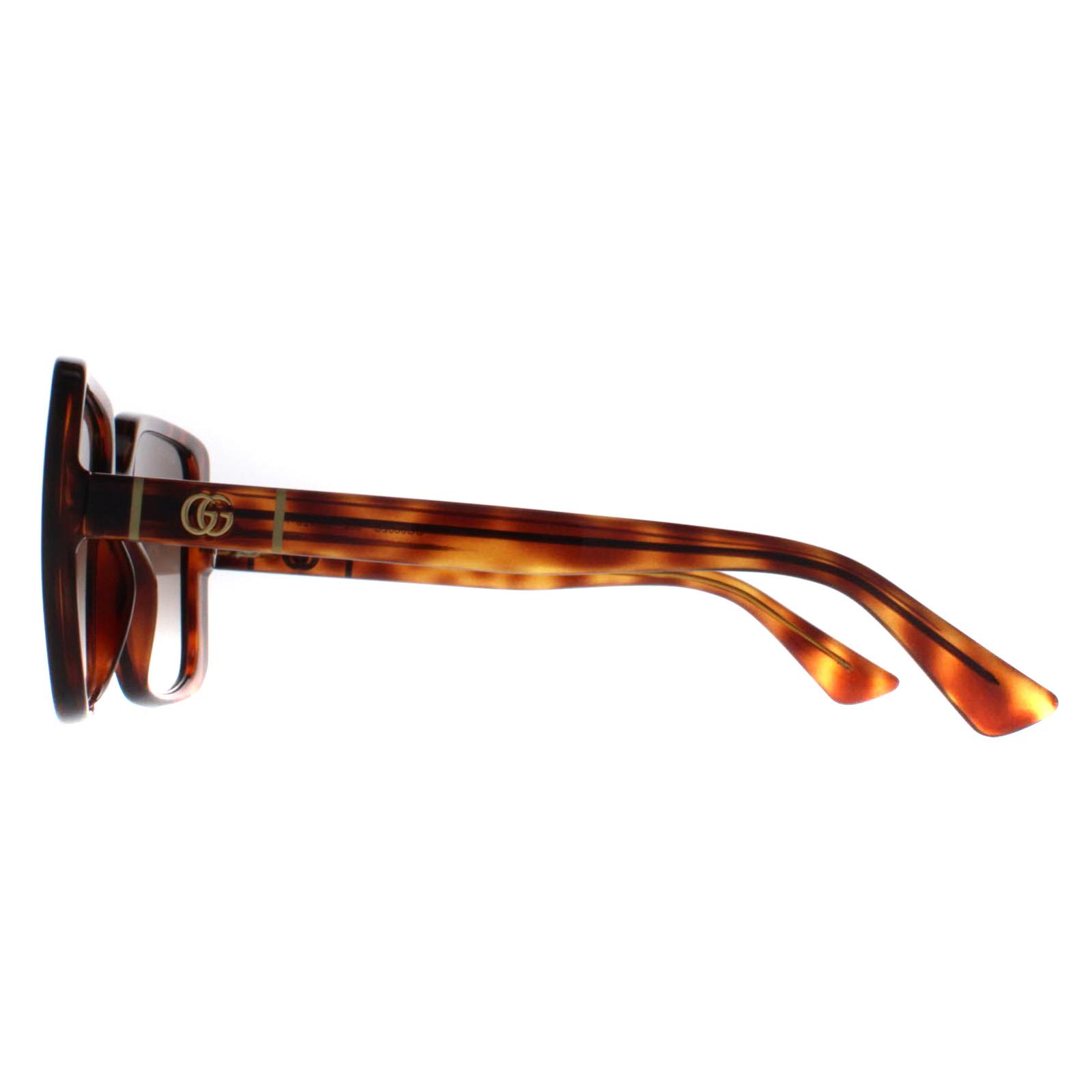 Brown Gucci Brown Square Dark Havana Brown Gradient GG0632S, Image 3 of 4