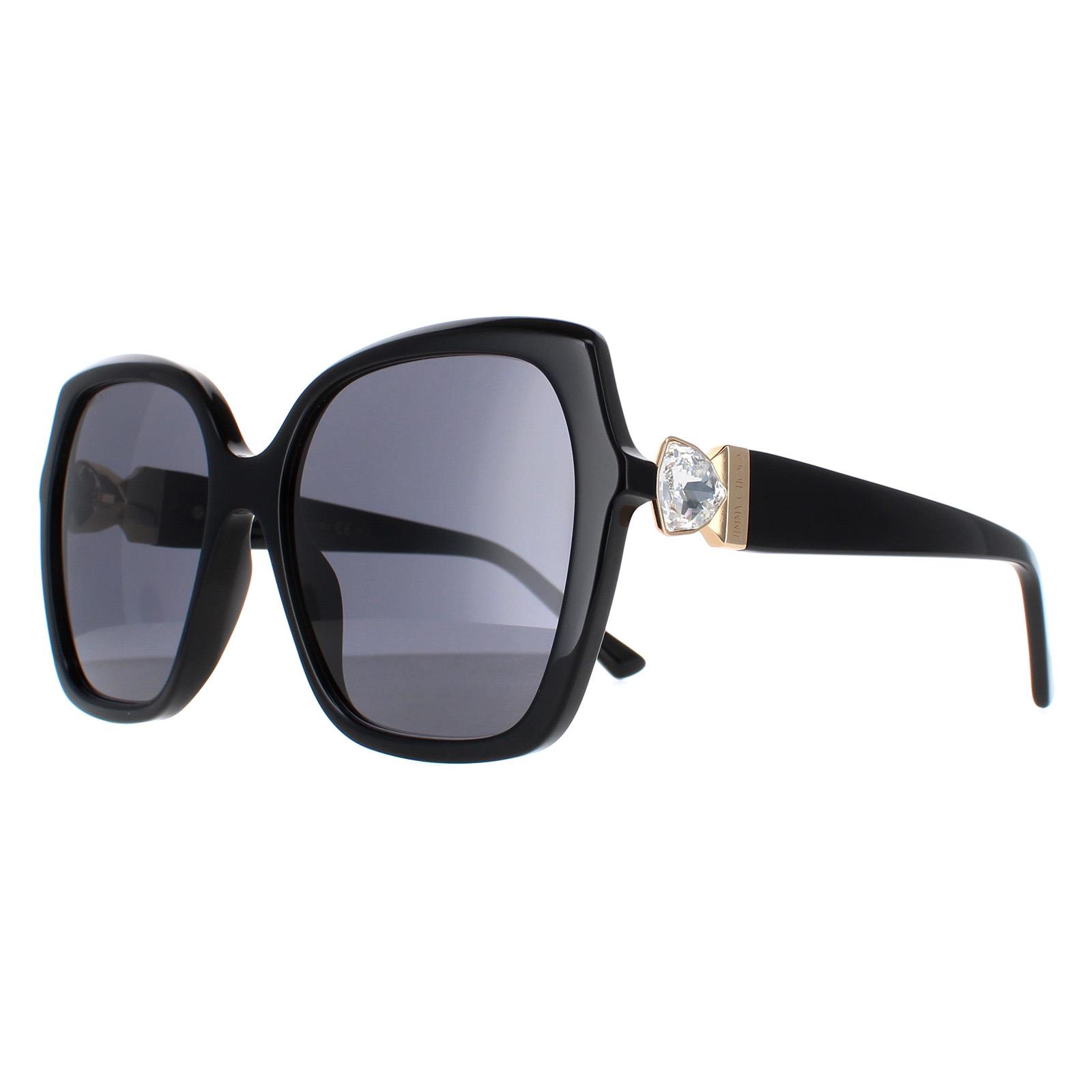 Black Jimmy Choo Black Square Black Grey Blue MANON/G/S, Image 2 of 4