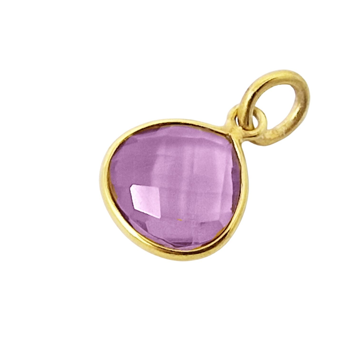 Purple Gold Plated Alexandrite June Birthstone Pendant