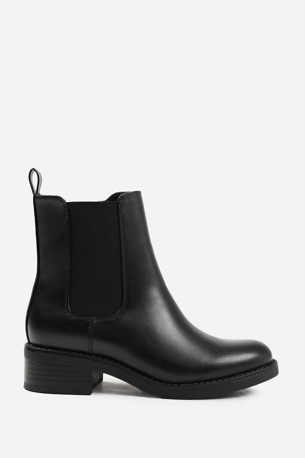 Black 'Serna' Ankle Boot With Elastic Panel, Image 2 of 4