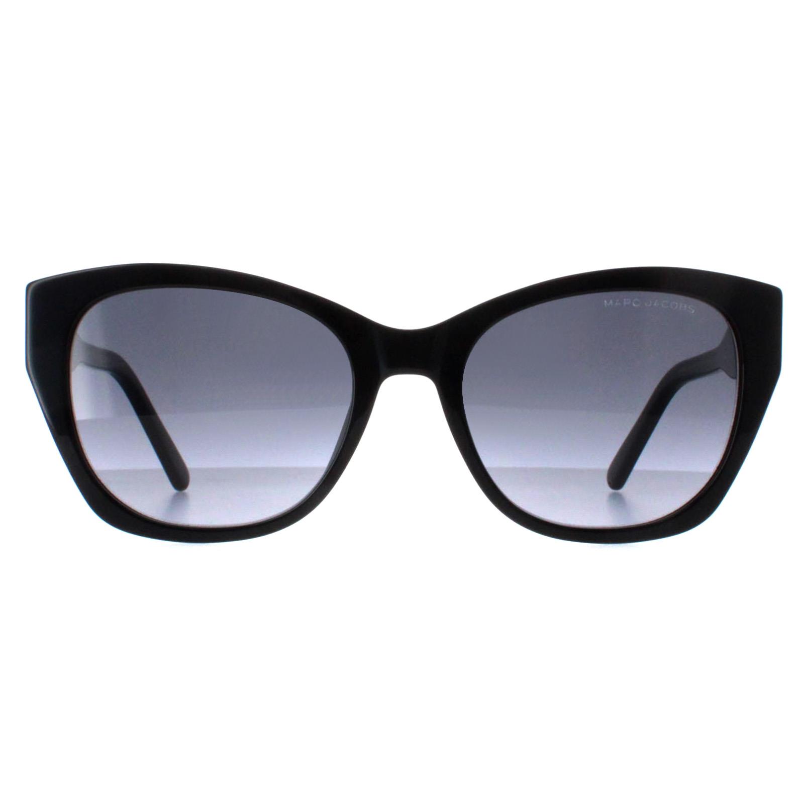 Black Cat Eye Shiny Black Dark Grey Gradient MARC 732/S, Image 1 of 4