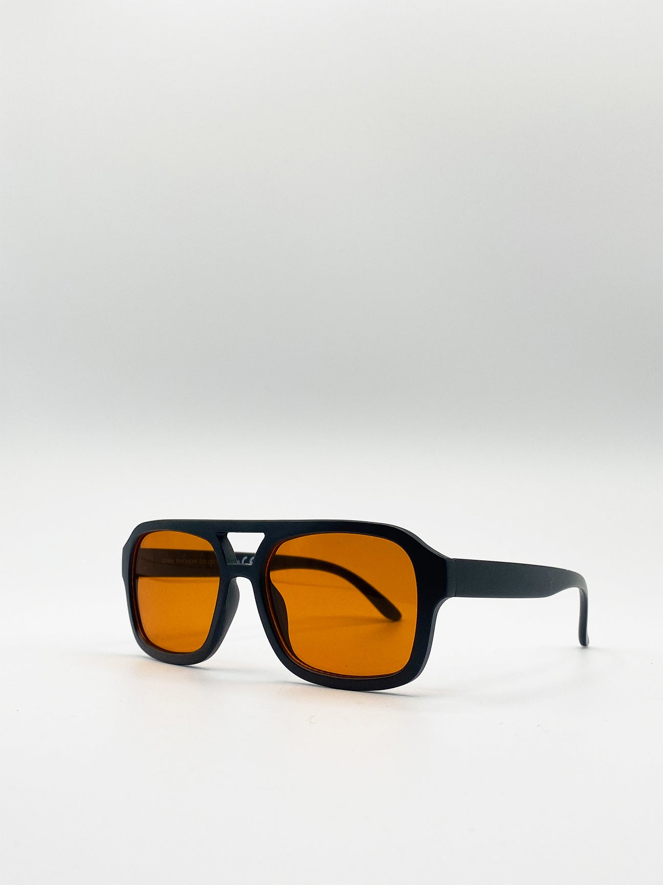 Orange 70's Navigator Sunglasses With Orange Lenses, Image 2 of 4