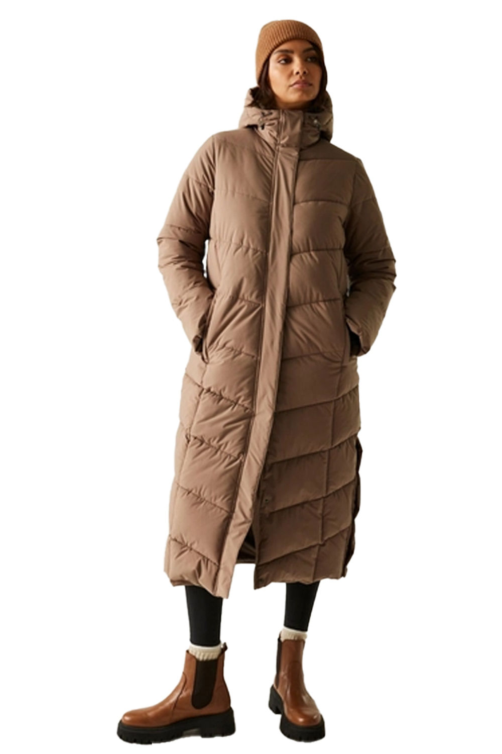 Mocha Eloria Padded Jacket, Image 4 of 6