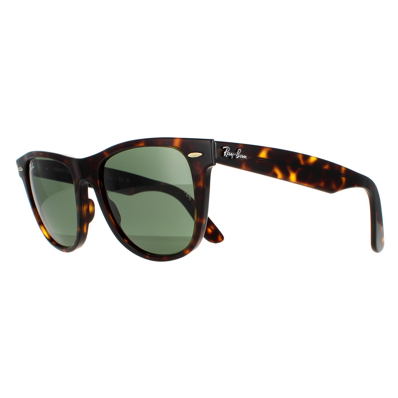 Brown Ray-Ban Brown Rectangle Tortoise Green Sunglasses, Image 2 of 6