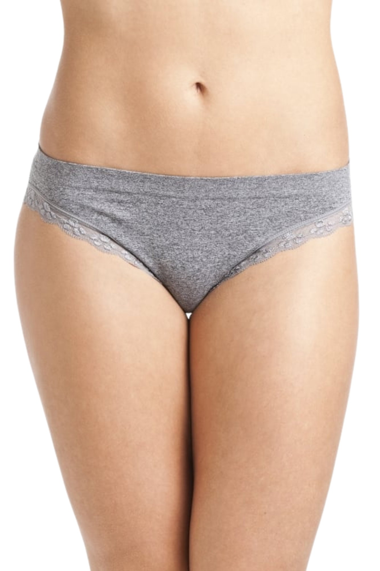 Grey Grey 2 Pack Seamless Soft Midi Briefs, Image 1 of 4