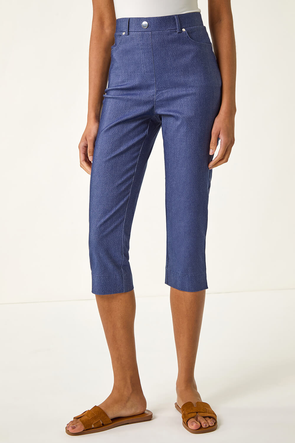 Indigo Lift Sculpt Shape Cropped Trouser, Image 5 of 5