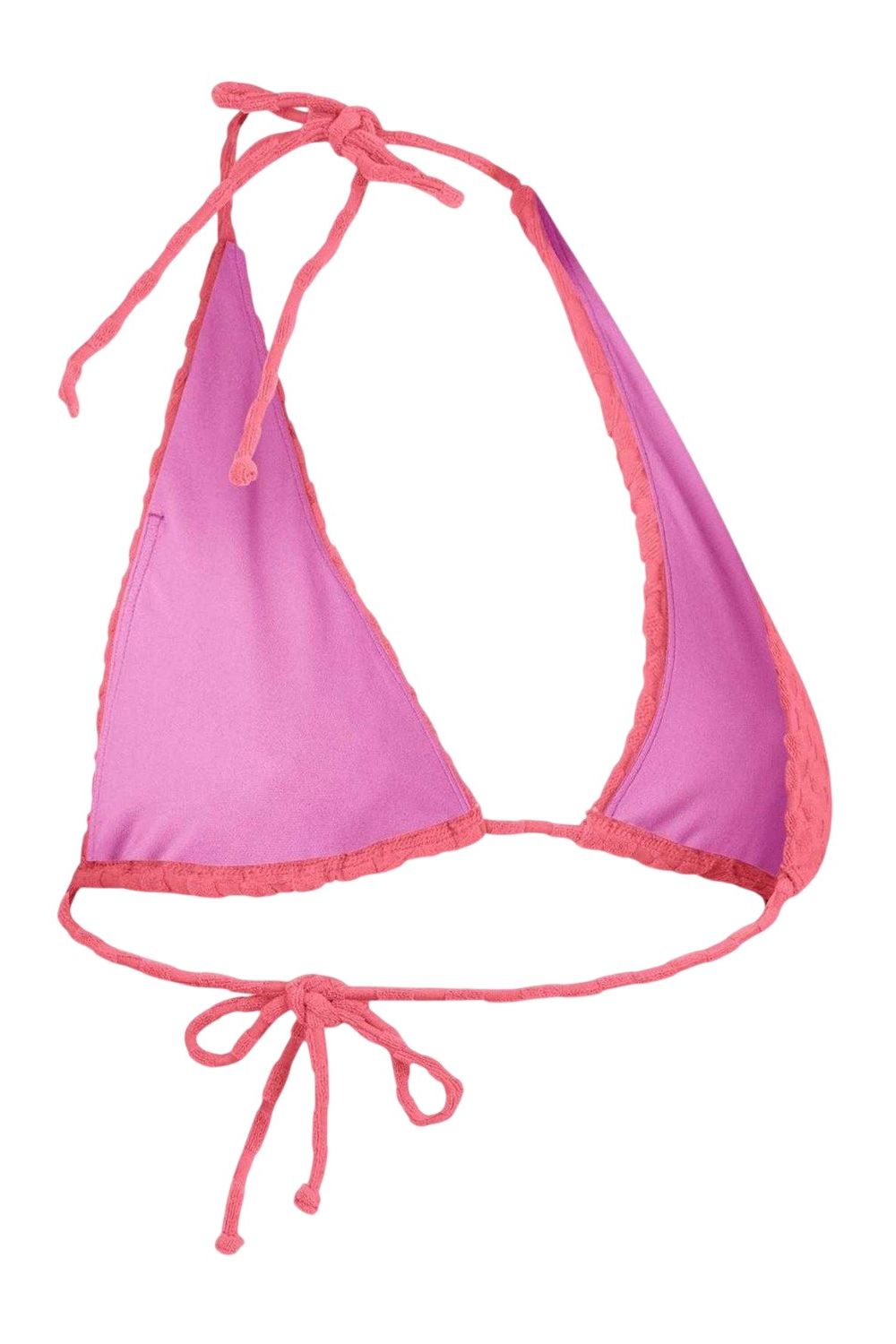 Light Pink Terrycloth Bikini Top, Image 2 of 4