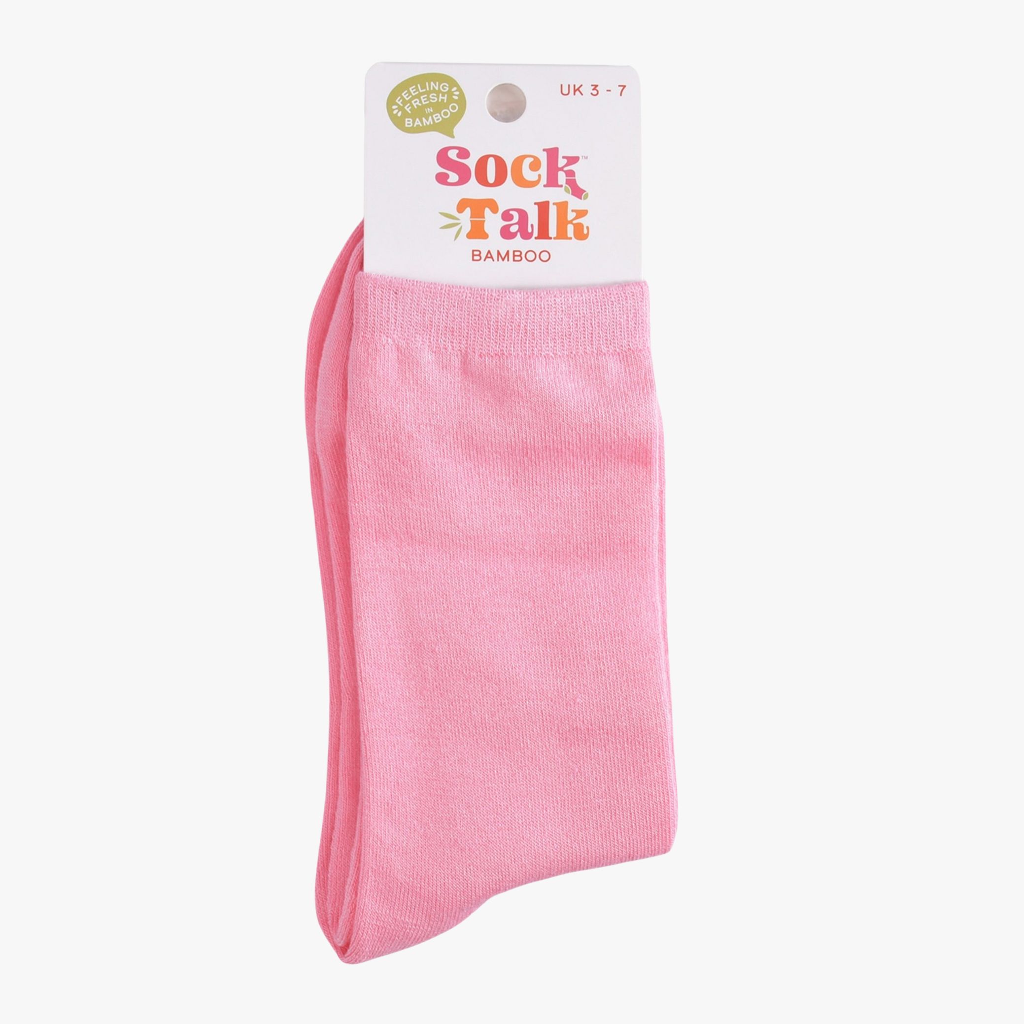 Light Pink Plain Bamboo Socks UK 3-7 (Pack of 6), Image 3 of 3