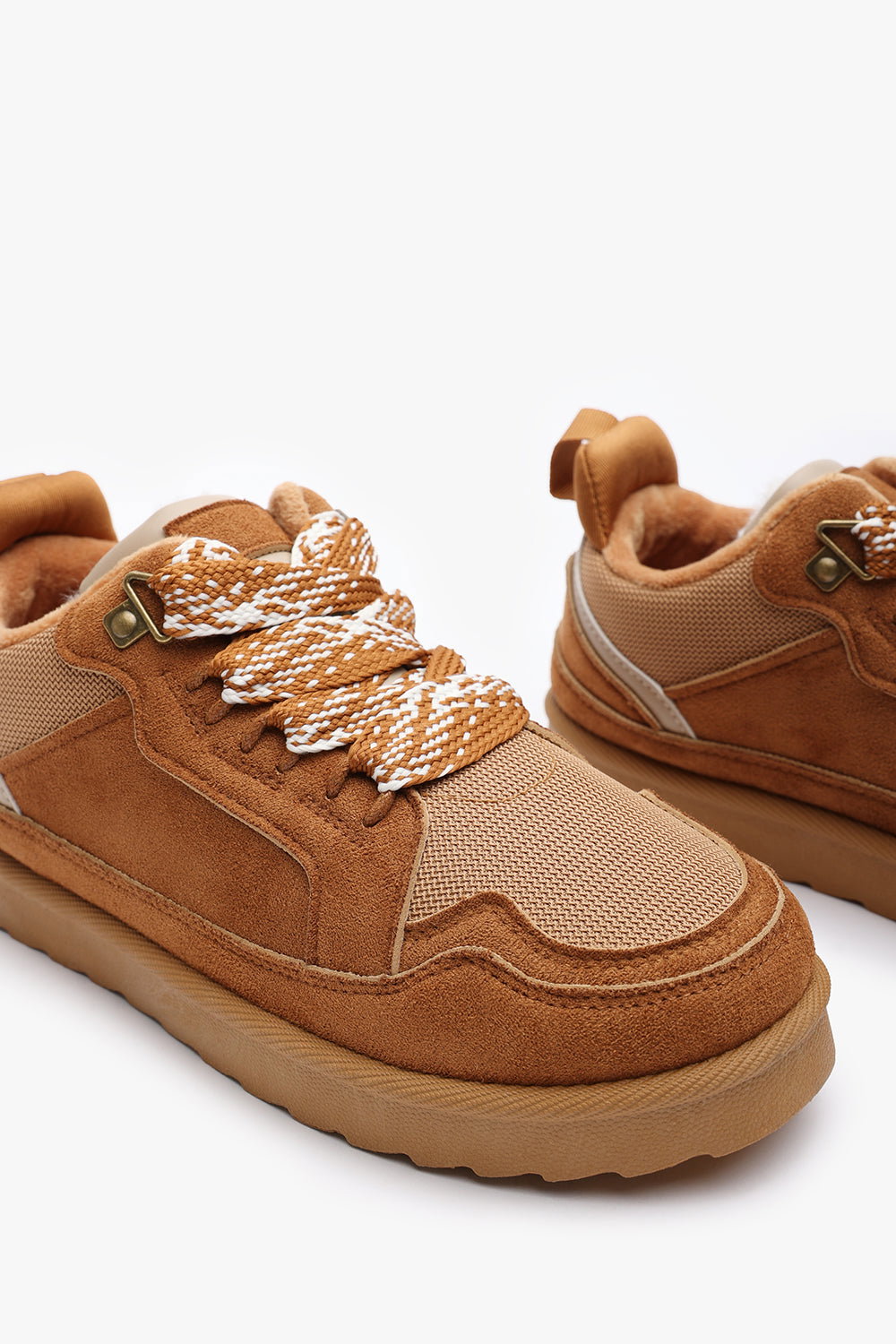 Tan 'Darcy' Lace-Up Trainers with Chunky Sole, Image 5 of 7