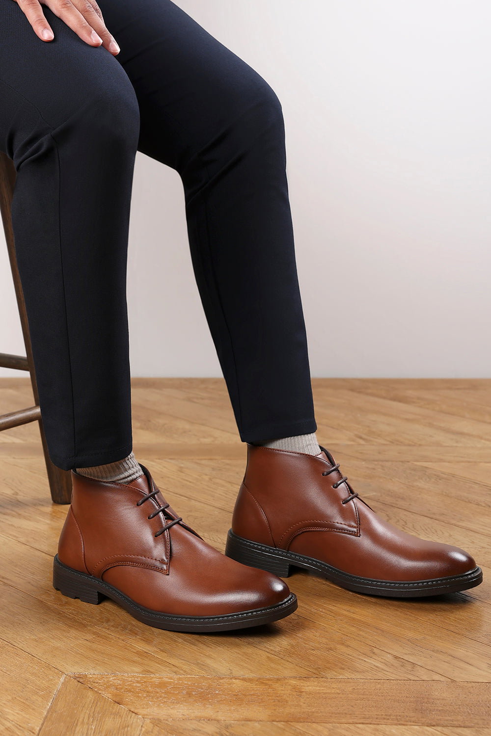Tan 'Mason' Lace Up Ankle Boots, Image 1 of 6
