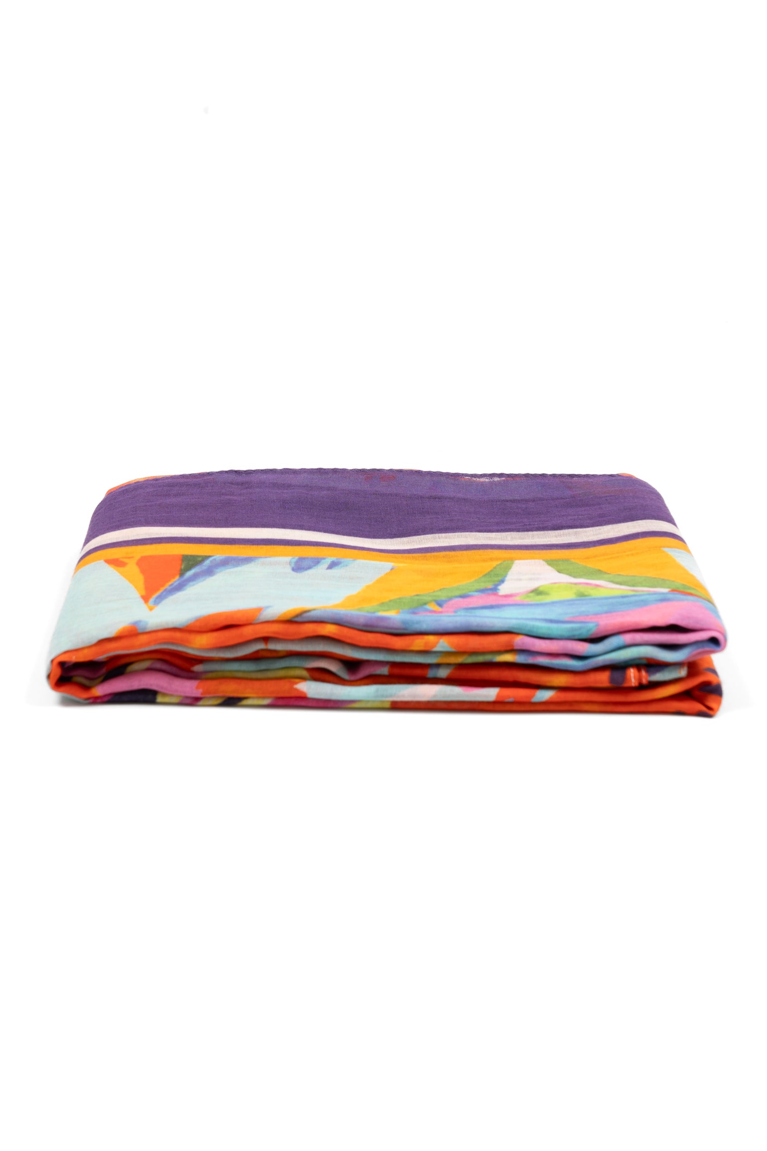 Multi Sarta Multi Bold Floral Cotton Lightweight Scarf, Image 3 of 4