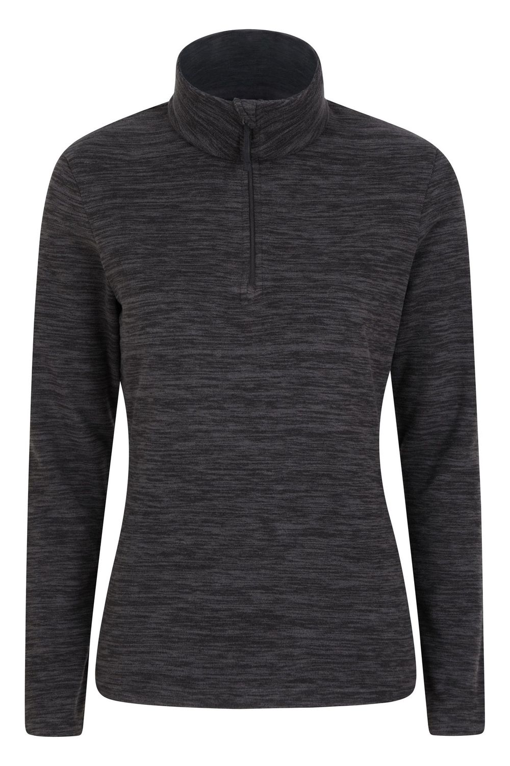 Black Snowdon Melange Fleece Top, Image 1 of 4