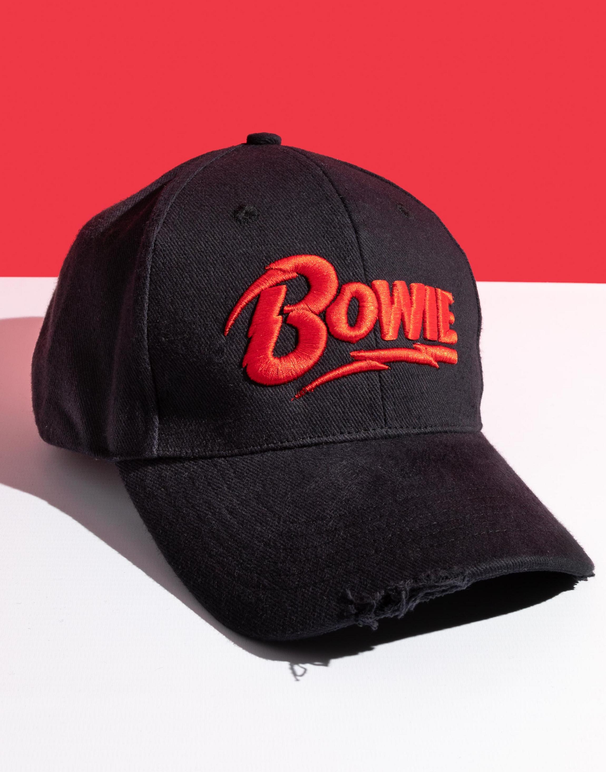Black Bowie Cap Unisex Adults Teens, Image 2 of 5