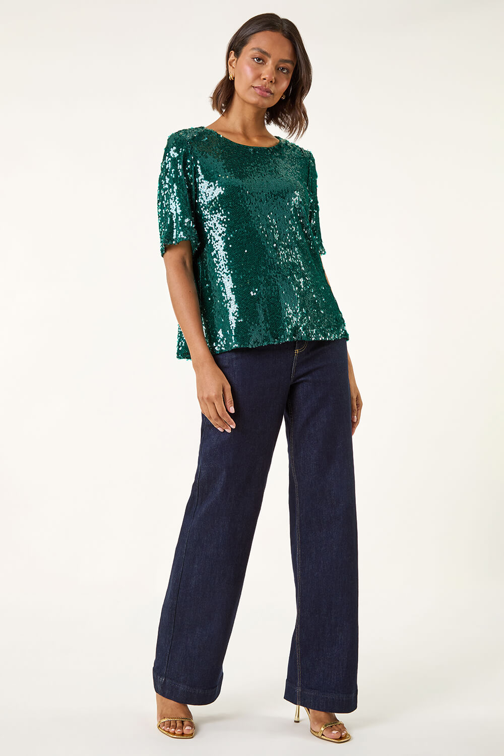 Forest Sequin Embellished Top, Image 3 of 5