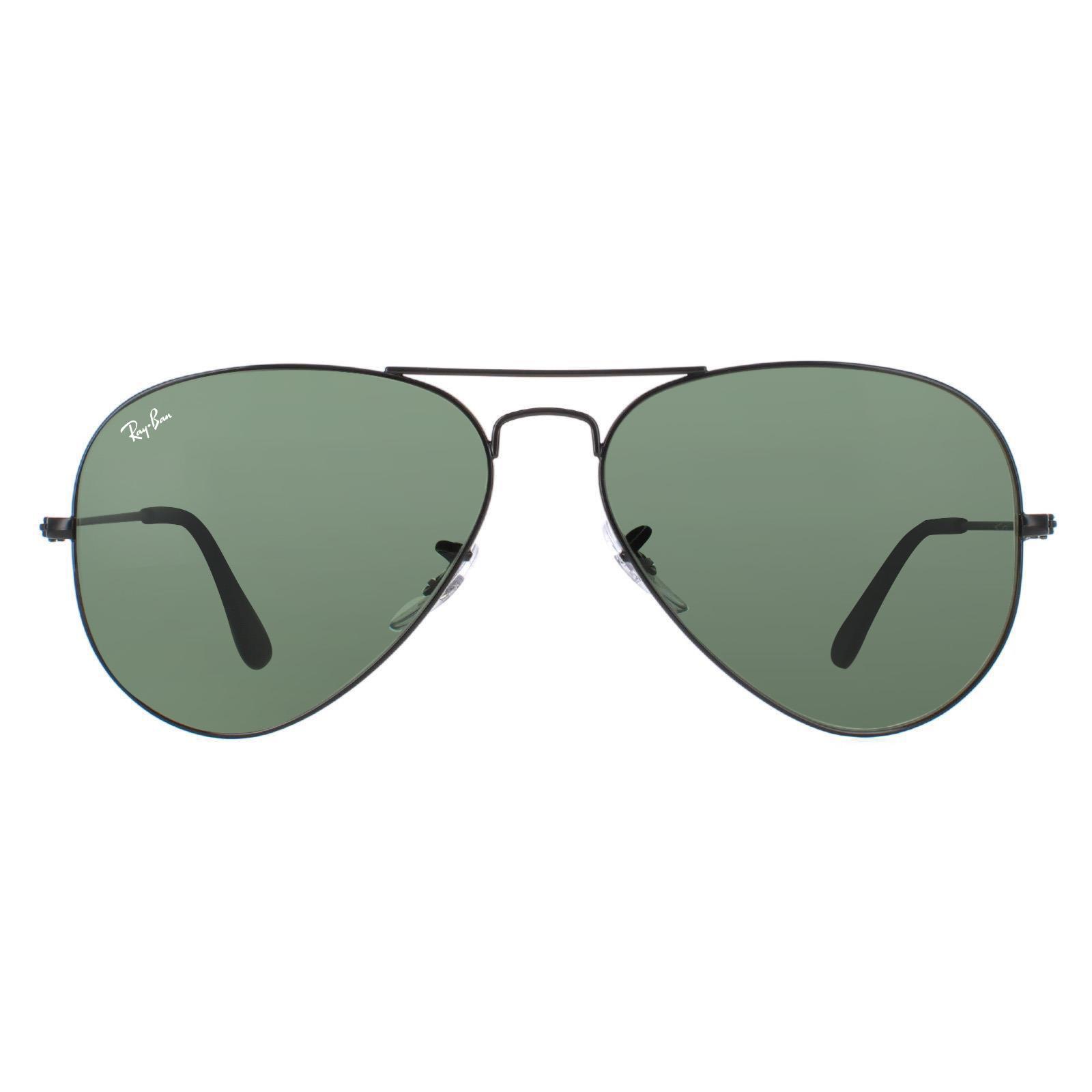 Black Aviator Black Green Aviator 3025 Sunglasses, Image 1 of 6