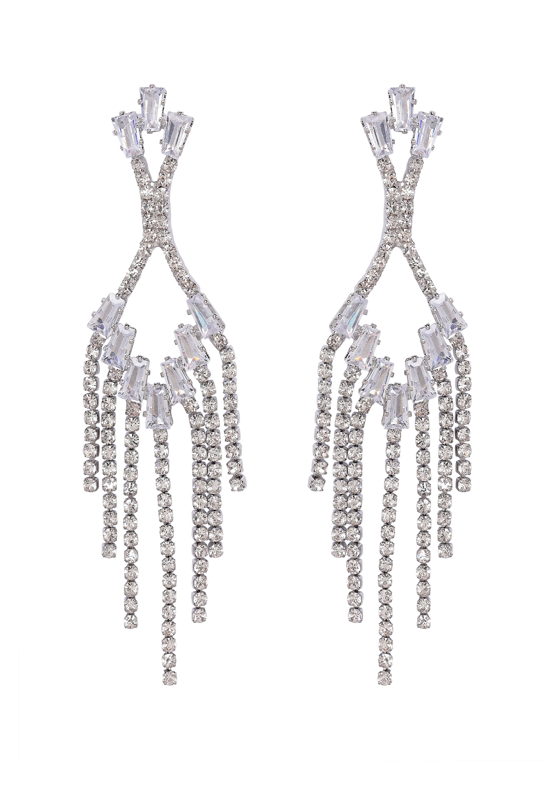 Metallic Elegant Sparkling Chain Earrings