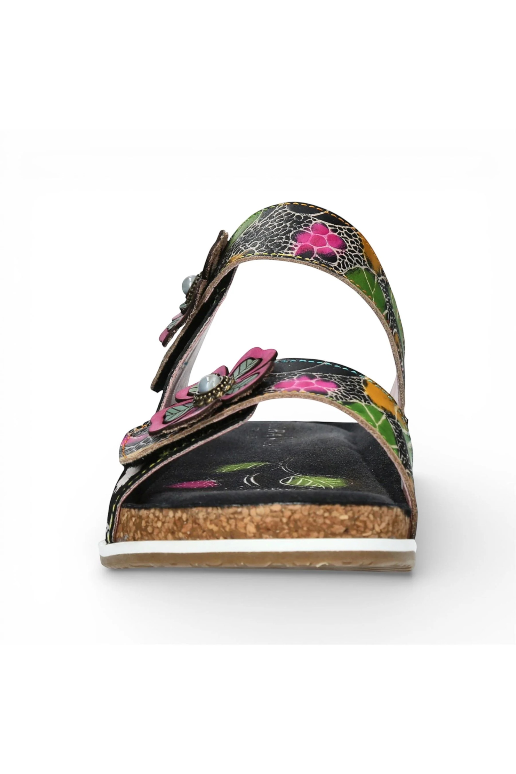 Black Womens Casual Strappy Sandals-BRCYANO-32, Image 4 of 7