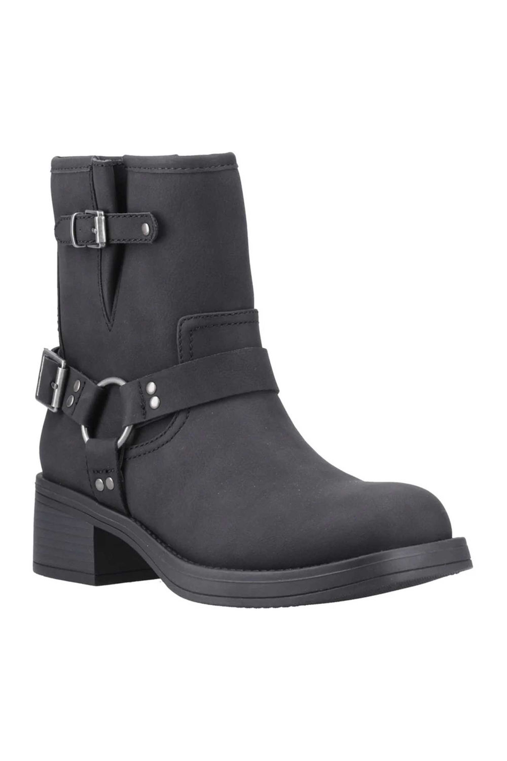Black Nino Mid Cut Biker Boots, Image 1 of 5