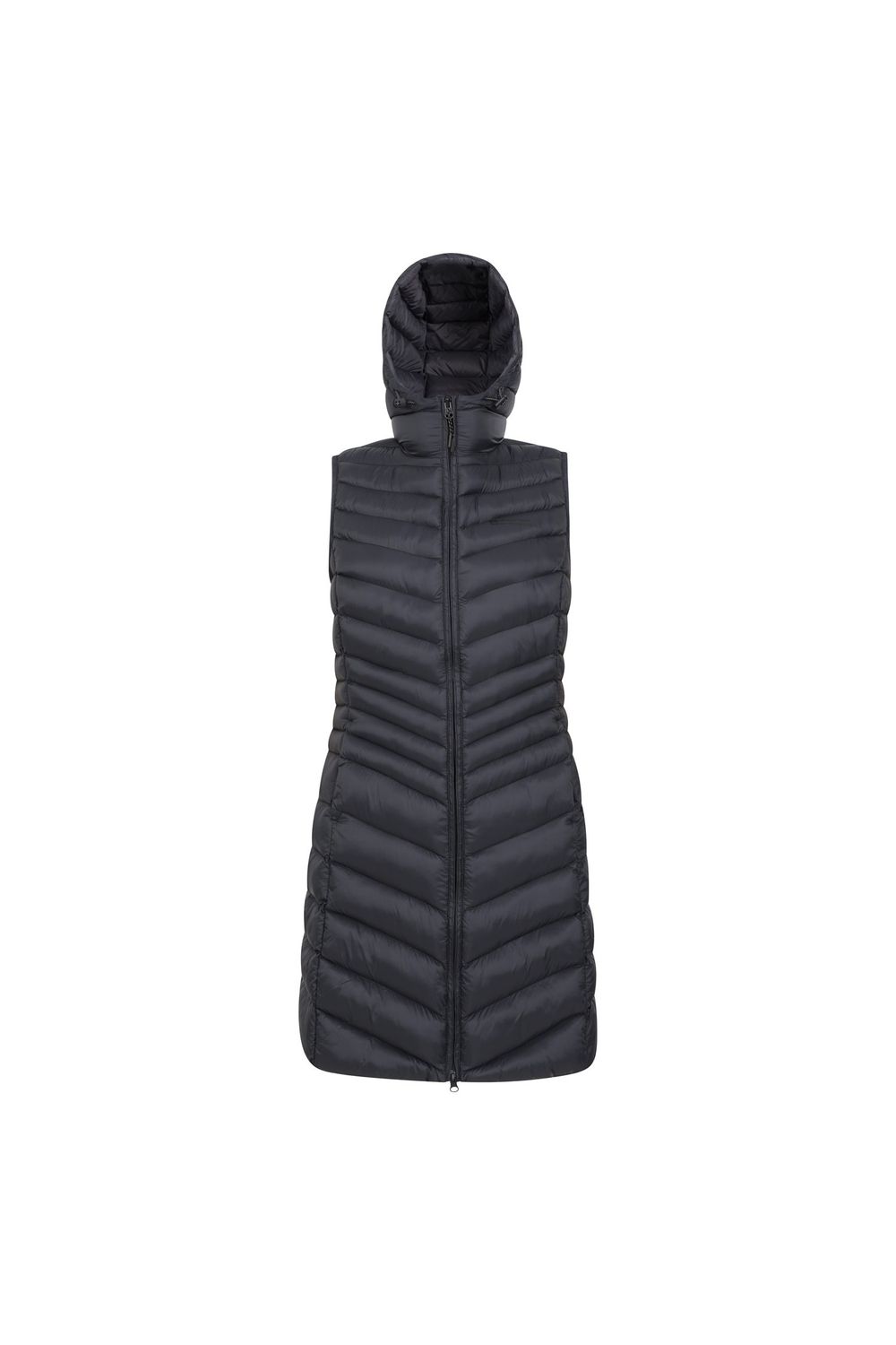 Black Florence Padded Long Gilet, Image 1 of 5