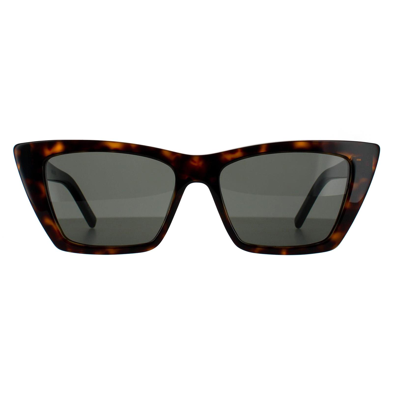 Brown Cat Eye Dark Havana Grey SL 276 MICA Sunglasses, Image 1 of 6