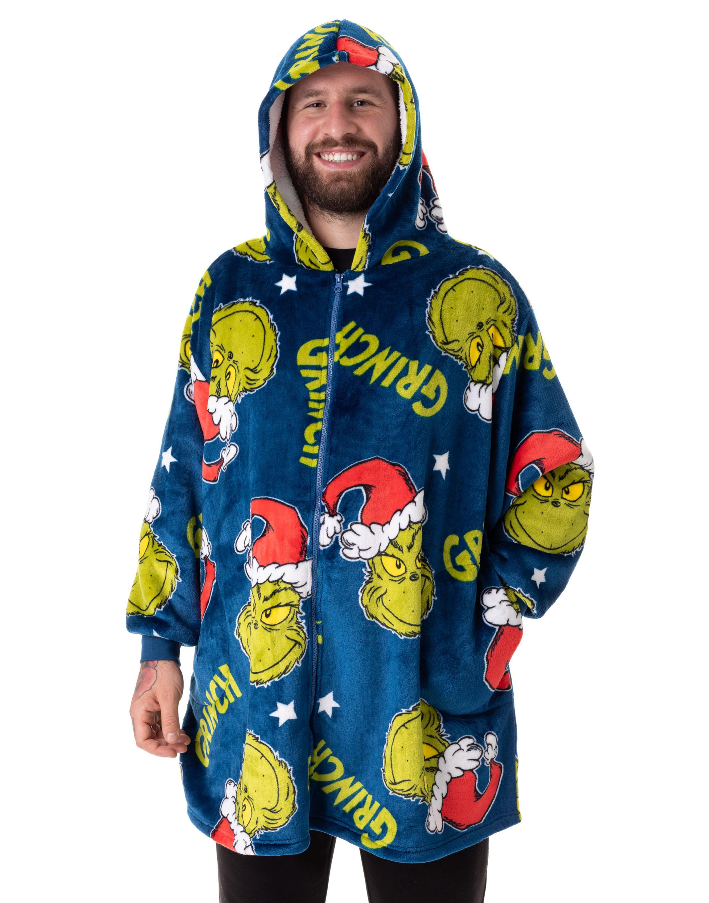 Multi The Grinch Zip Through Blanket Hoodie, Image 1 of 6