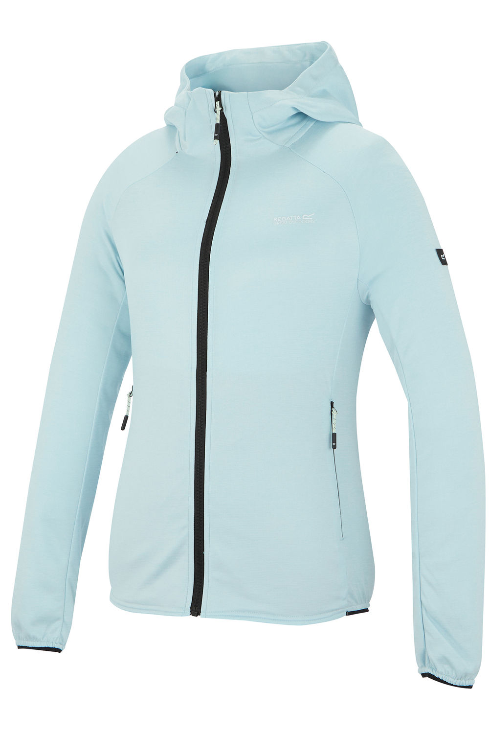 Aqua Ferna Stretch Hooded Fleece Jacket, Image 3 of 5