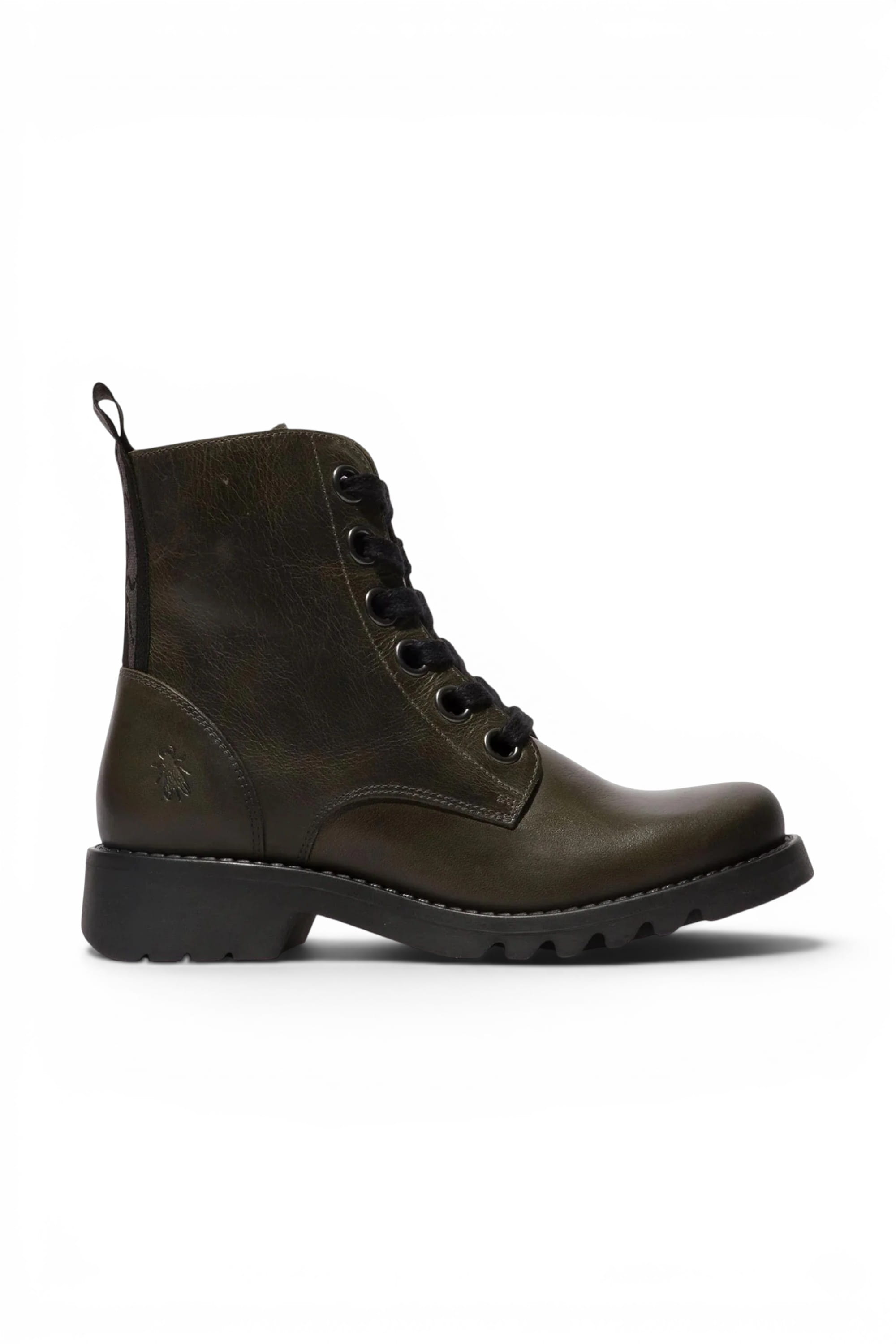 Dark Green Womens Soft Lace-Up Ankle Boots -RAGI539, Image 1 of 5