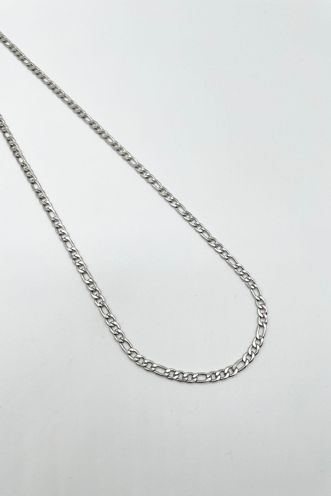 Silver Figaro Chain Necklace, Image 2 of 4