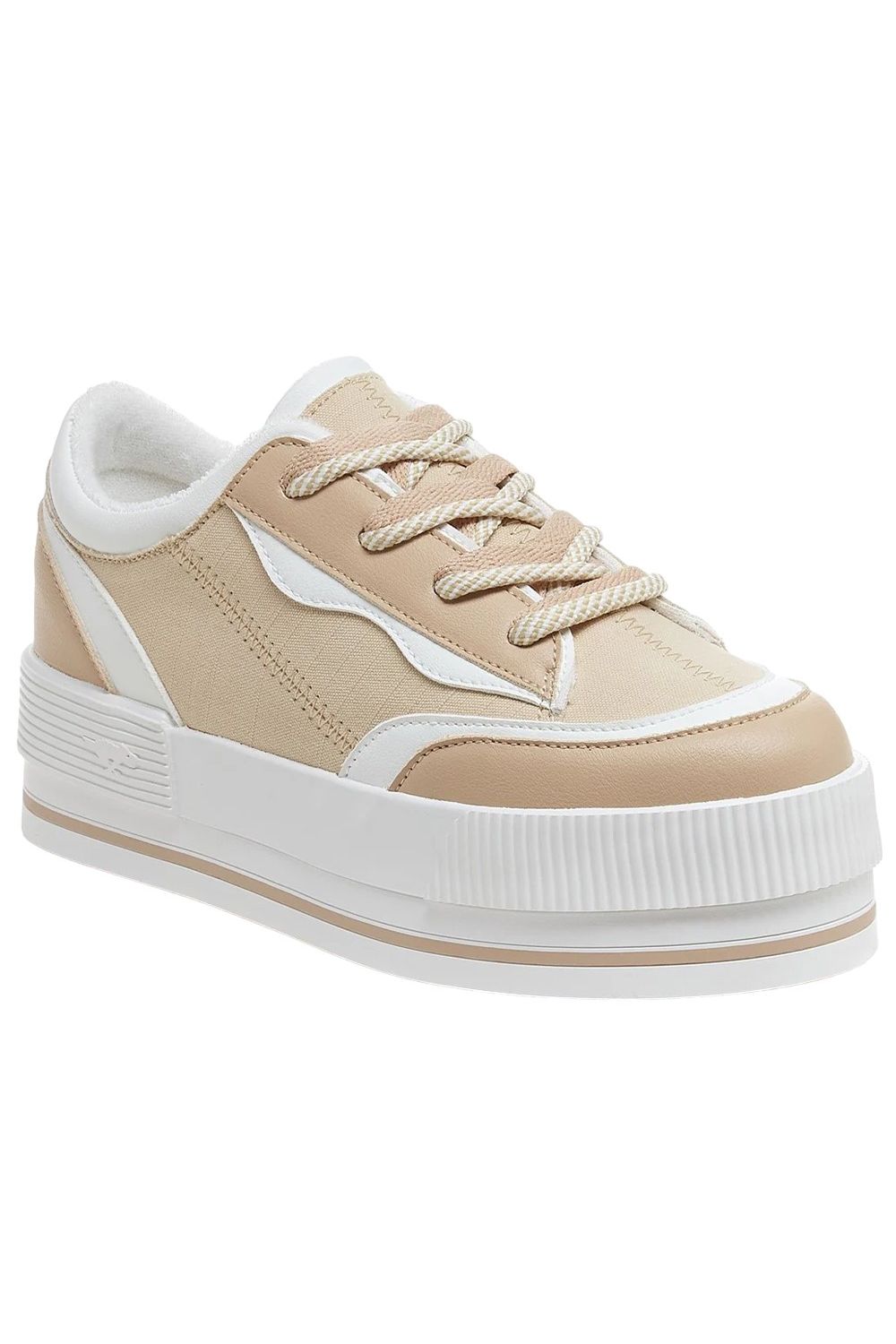 Camel Wink Platform Trainers, Image 1 of 7