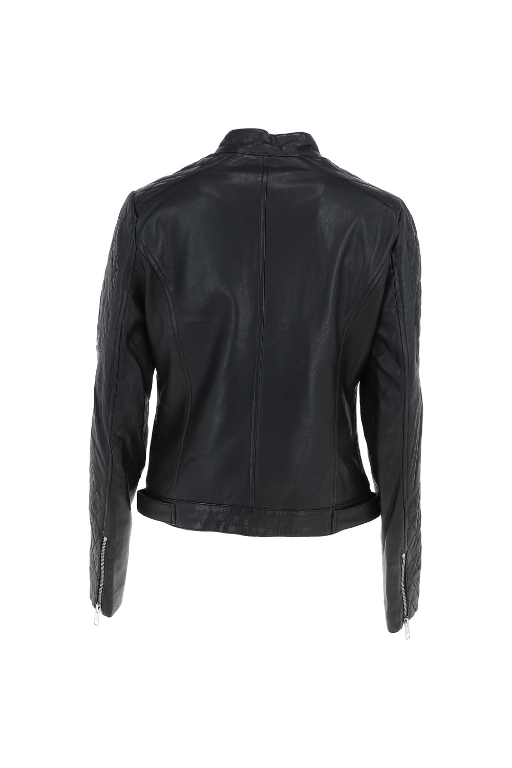 Black Ashwood Leather Black 'Kore' Real Leather Biker Jacket, Image 4 of 5