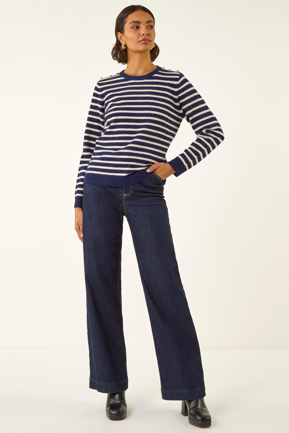 Jill Jumper (Navy Stripe)