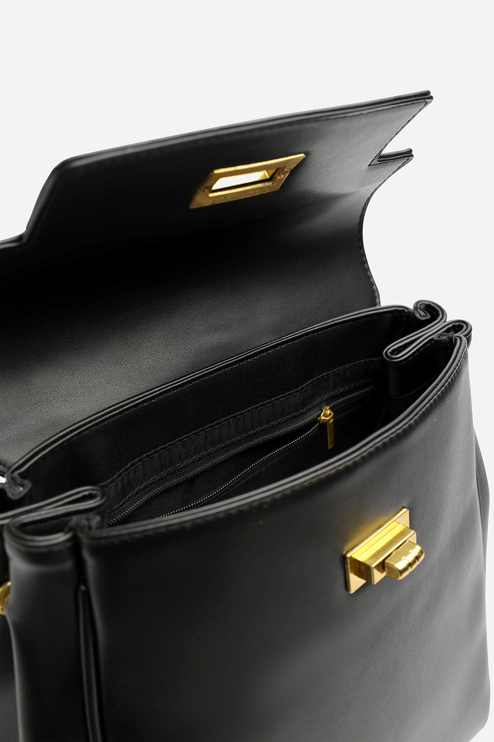 Black Where's That From Black Yusra Bag with Contrast Front Pocket, Image 5 of 7
