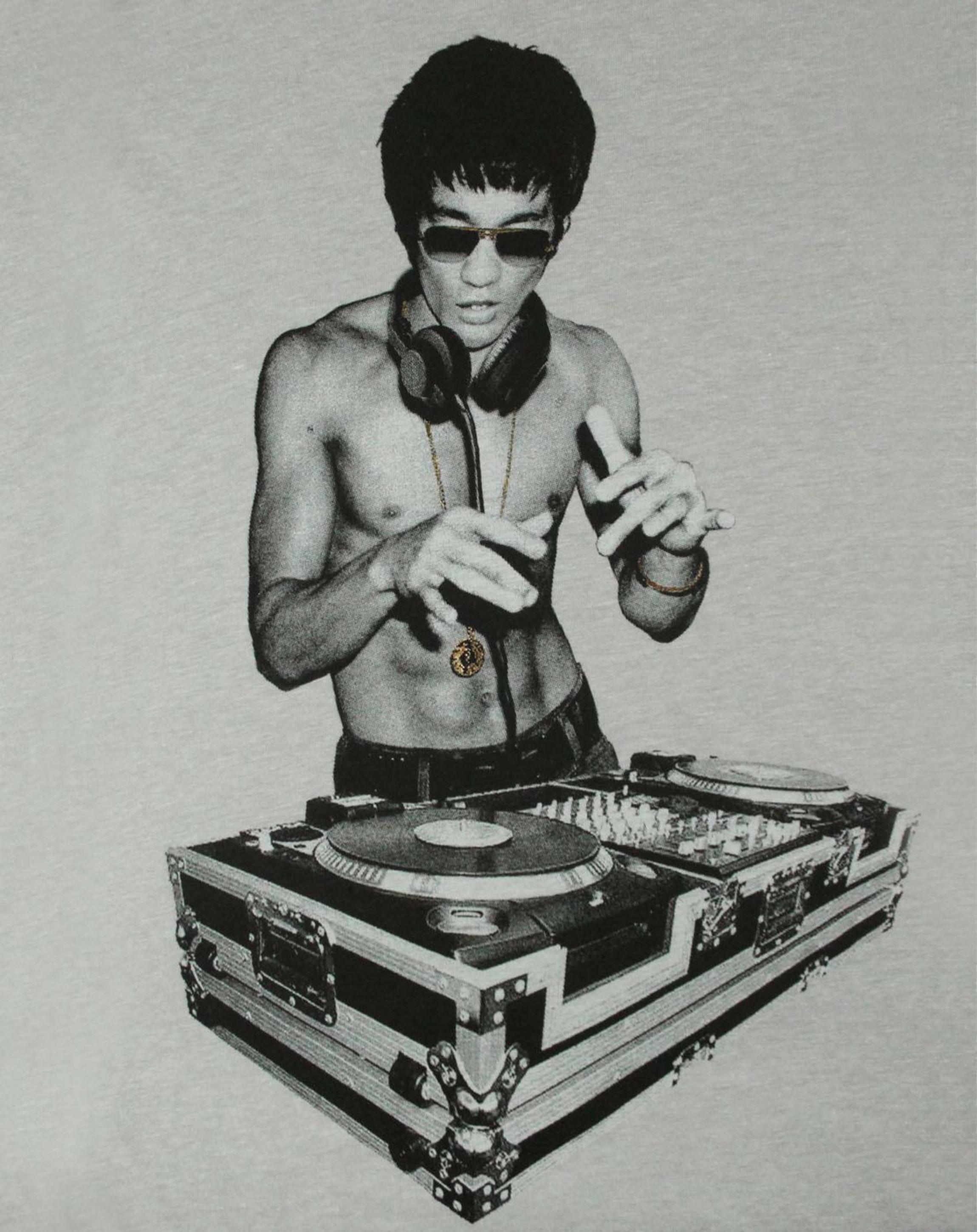 Grey Bruce Lee Gung Fu Scratch By T-Shirt, Image 2 of 4