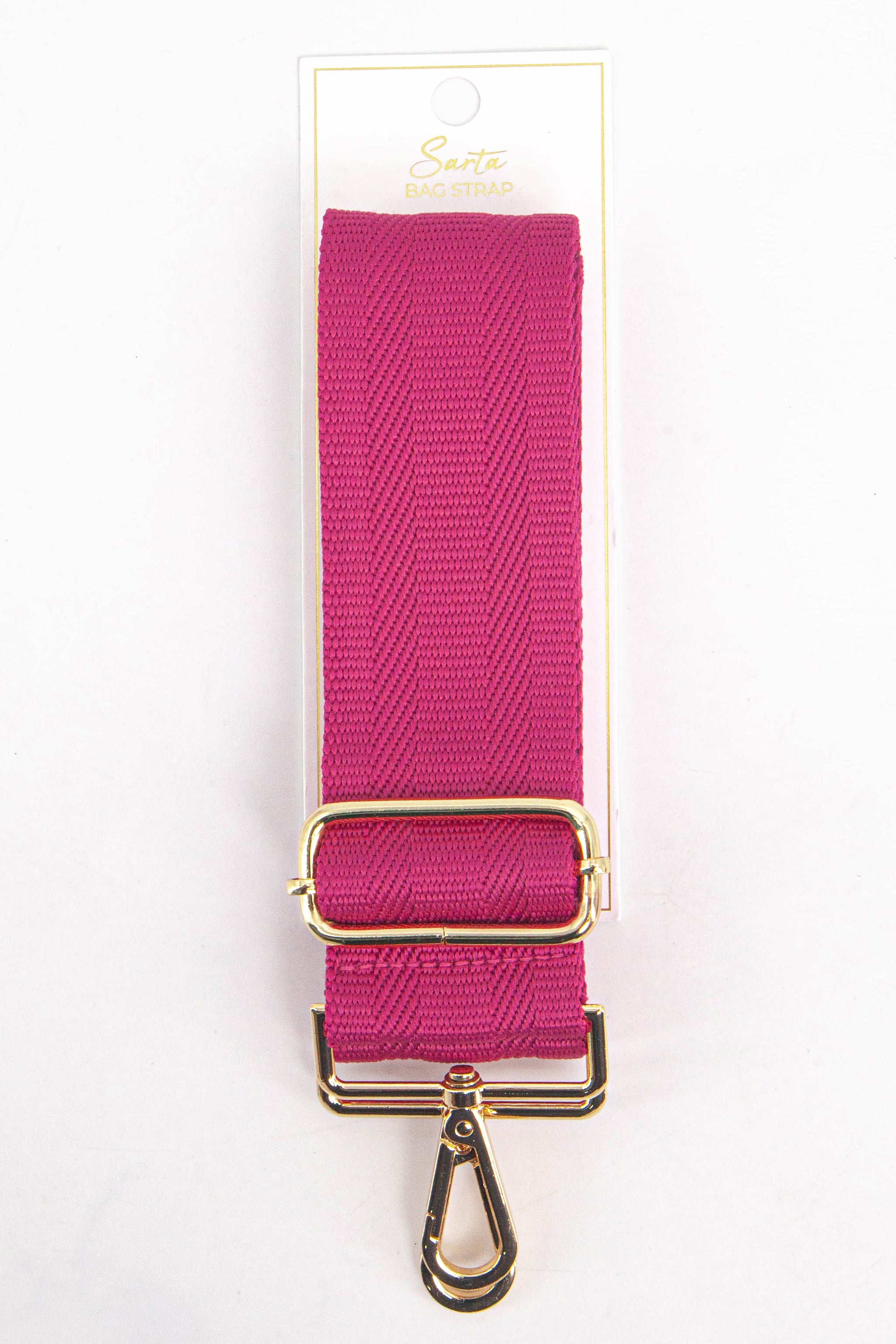 Fuchsia Sarta Fuchsia Plain Woven Wide Bag Strap, Image 4 of 4