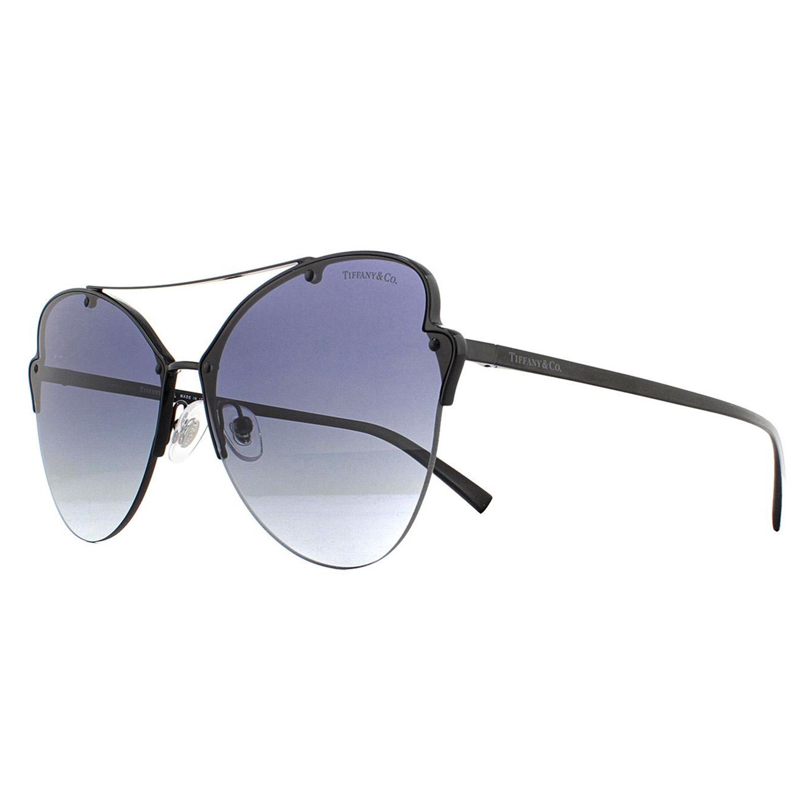 Black Tiffany Black Cat Eye Black Blue Gradient Sunglasses, Image 2 of 4