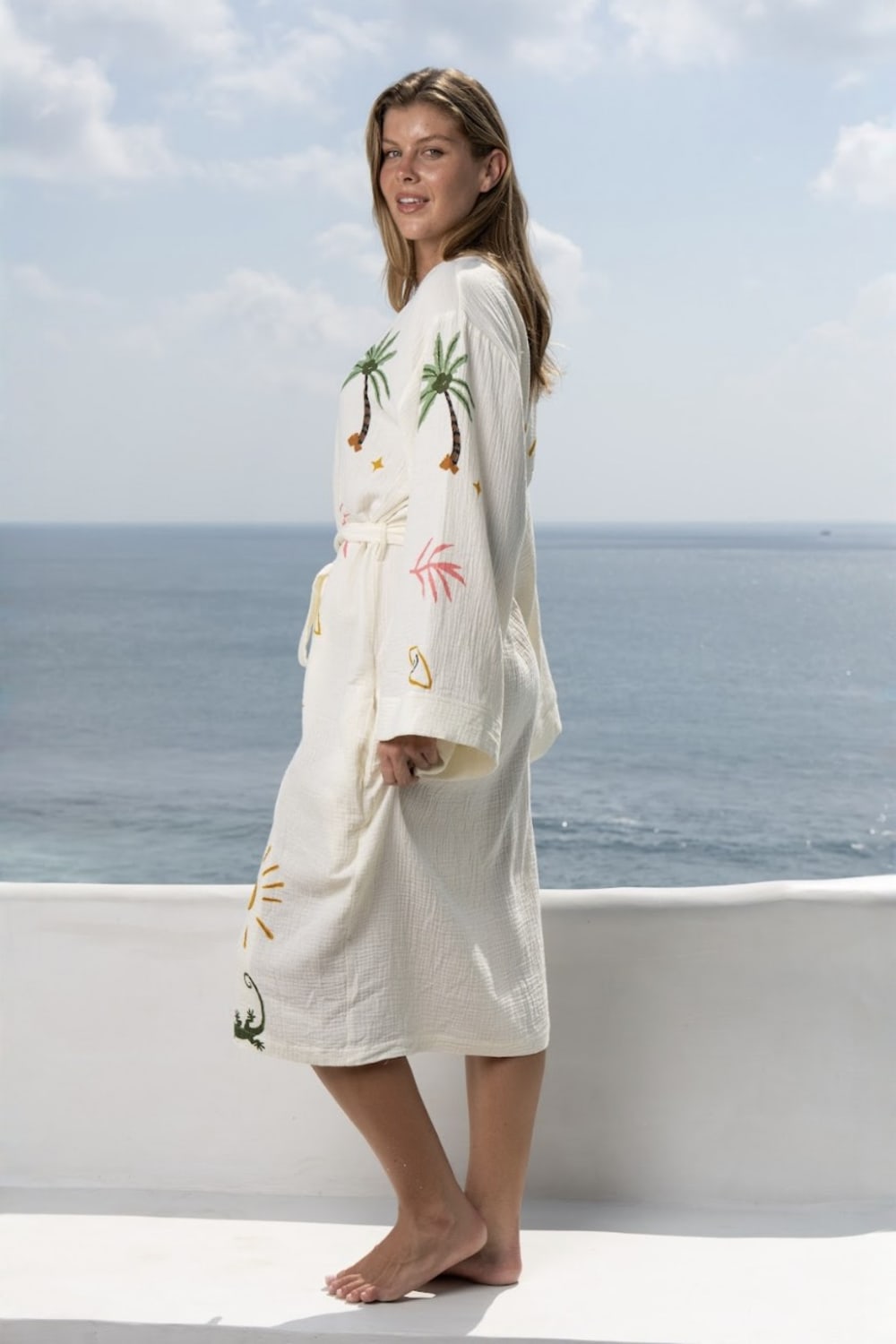 Tropical Muslin Dressing Gown, Image 2 of 4