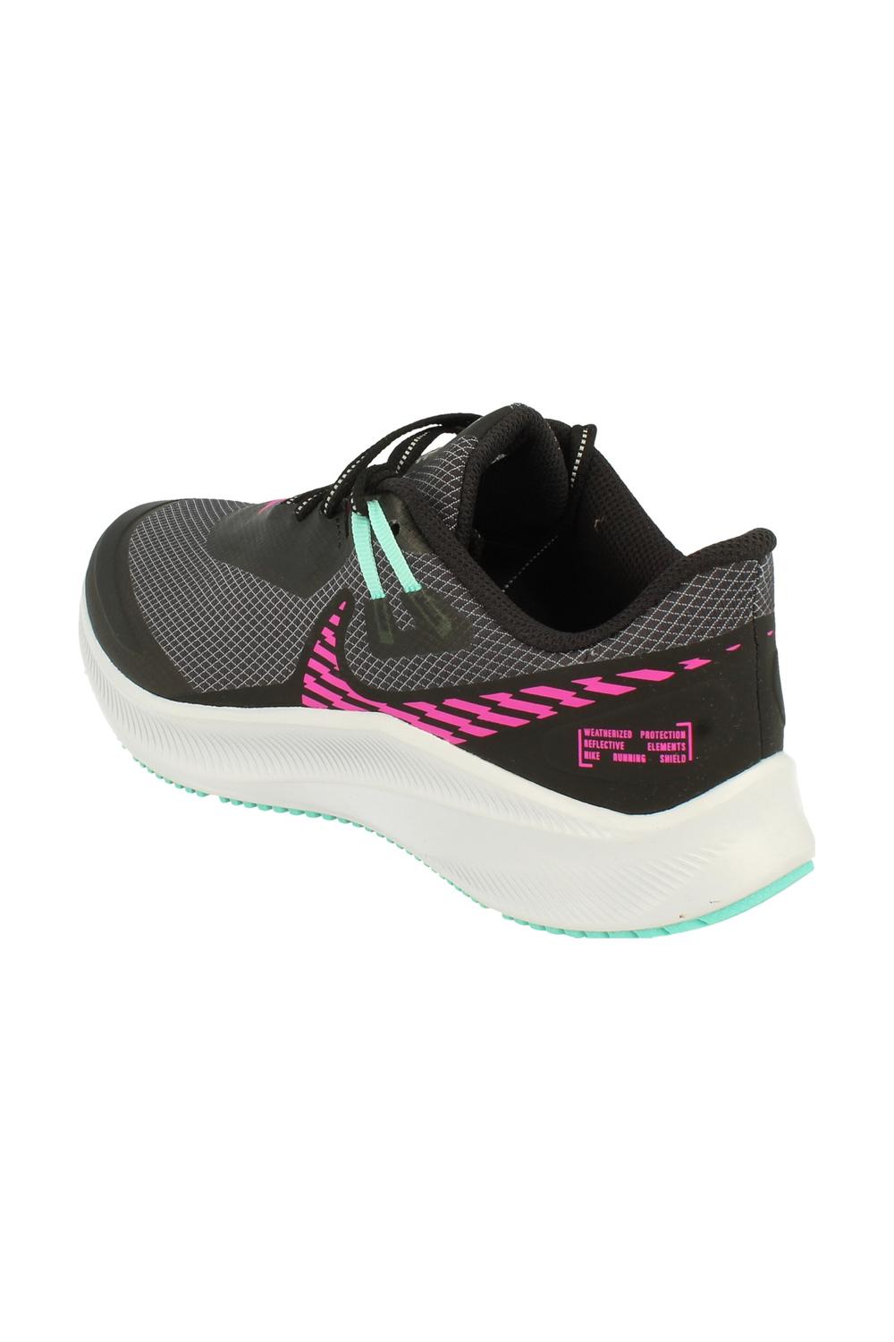 Black Nike Womens Quest 3 Shield Running Trainers, Image 3 of 6